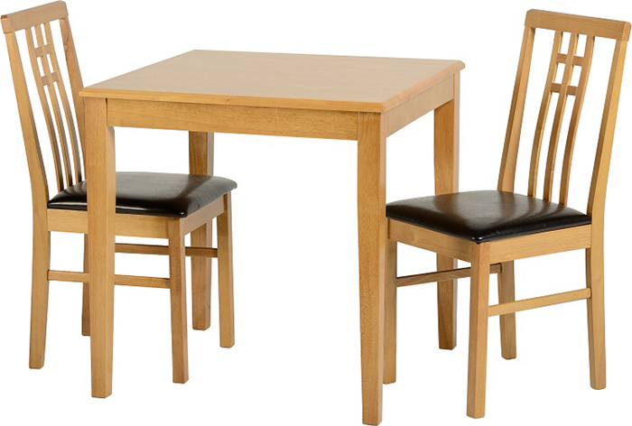 Vienna Wood Dining Set (2 Chairs) - Click Image to Close
